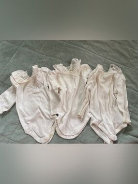 Set of 3 Janie and Jack White Baby Onesies